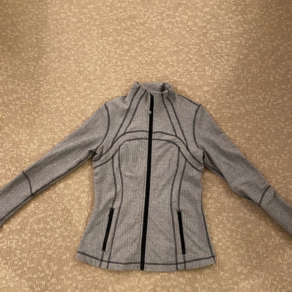 Lululemon grey zip up sweatshirt size size 10